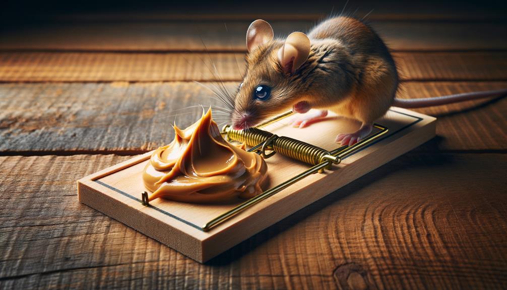 peanut butter on mouse trap